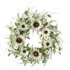 imageSullivans Spring Wreaths for Front Door Sunflower ampamp Wispy Berry Wreath 26quot Artificial Mixed White Sun Flower Floral Spring Wreath Indoor Outdoor Decorations for Fireplace Cabinet Mantle Home Dcor