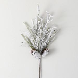 imageSullivans 20quot Flocked Pine Twig Pick Greenery Flower Plant Dcor for Bouquet Vase Filler Christmas Home Decoration for Mantels Doorways and Windows24