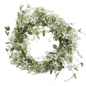 imageSullivans 21 Inch Dahlia Mix Wreath Spring and Summer Artificial Wreath Everyday Wreath Front Door Wreaths Indoor ampamp Outdoor Wreaths Door Entryway Porch DcorDaisy And Eucalyptus