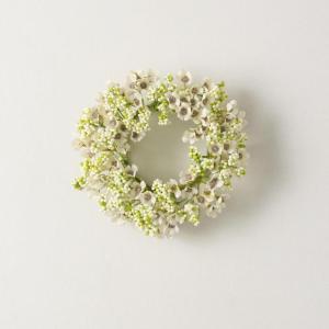 imageSullivans Candle Ring Artificial Flower ampamp Berry Mini Wreath Small 45quot Cream Wreath for Indoor Candle Holder Pillar Candle Dcor for Home Office Shelf Fireplace Mantel Table Decorations
