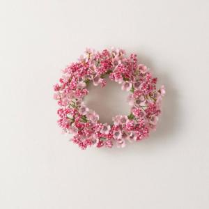 imageSullivans Candle Ring Artificial Flower ampamp Berry Mini Wreath Small 45quot Pink Wreath for Indoor for Candle Holder Pillar Candle Dcor for Home Office Shelf Fireplace Mantel Table Decorations