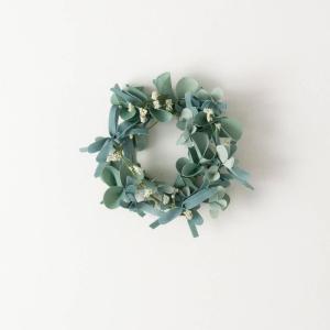 imageSullivans Candle Ring Eucalyptus ampamp Foliage Mini Wreath Small 45quot Silver Green Faux Leaf Wreath for Indoor Candle Holder Pillar Candle Dcor for Home Office Shelf Fireplace Mantel Table Decorations