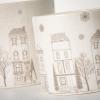 imageSullivans Christmas Village Container Ceramic Set of 2 Christmas Decorations Christmas Decor Holiday Decor Table Decorations Kitchen Decor White 625 and 525 inches Tall