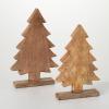 imageSullivans Mango Wood Large Tree Accents Set of 2 Christmas Dcor Trees Holiday Decor Christmas Tabletop Trees Mantle Decor Christmas DecorationsLarge