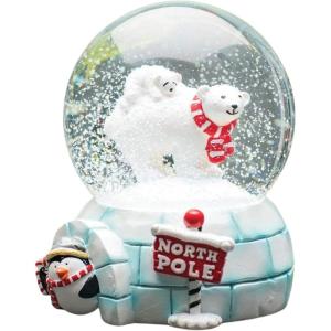 imageSullivans North Pole Polar Bear Snow Globe Holiday Decorations for Living Room Snow Globes Collectible Gifts for Book Shelf TV Cabinet Desktop DecorPolar Bear