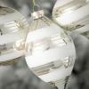 imageSullivans Gold Pine Branch Glass Christmas Ornament Set of 3 Clear with Gold Ornaments Sets for Christmas Tree Hanging Indoor Decor 4quot H 4quot H ampamp 55quot HWhite Striped