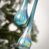 imageSullivans Iridescent Blue Drop Ornaments  Set of 2  Luminous Blue Glass Ornaments for Holiday Decor  Shiny Teardrop Christmas OrnamentsBlue