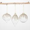 imageSullivans Gold Pine Branch Glass Christmas Ornament Set of 3 Clear with Gold Ornaments Sets for Christmas Tree Hanging Indoor Decor 4quot H 4quot H ampamp 55quot HWhite  Gold Pine Branch