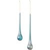 imageSullivans Iridescent Blue Drop Ornaments  Set of 2  Luminous Blue Glass Ornaments for Holiday Decor  Shiny Teardrop Christmas OrnamentsBlue