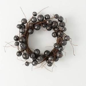 imageSullivans 22quot Gray Jingle Bell Wreath Christmas Wreath Front Decor Decor Perfect for Fireplace Mantels Dining and Living Rooms