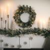 imageSullivans 9 Prelit Christmas Garland Christmas Decor Garland Christmas Decorations Silver Tip Pine Red Berry Garland for Mantle with Lights Pinecones Battery Timer Holiday Decor Green Garland9 Ft Flocked Pine