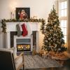 imageSullivans 9 Prelit Christmas Garland Christmas Decor Garland Christmas Decorations Silver Tip Pine Red Berry Garland for Mantle with Lights Pinecones Battery Timer Holiday Decor Green Garland9 Ft Red Berry Pine