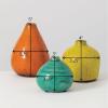imageSullivans Ceramic Vase Set 3 Small Vases Rustic Home Dcor Modern Farmhouses Ideal Shelf Dcor Table Dcor Bookshelf Mantle White CM2973Aqua  Orange  Green