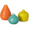 imageSullivans Ceramic Vase Set 3 Small Vases Rustic Home Dcor Modern Farmhouses Ideal Shelf Dcor Table Dcor Bookshelf Mantle White CM2973Aqua  Orange  Green
