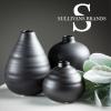 imageSullivans Ceramic Vase Set 3 Small Vases Rustic Home Dcor Modern Farmhouses Ideal Shelf Dcor Table Dcor Bookshelf Mantle White CM2973Black