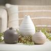 imageSullivans Ceramic Vase Set 3 Small Vases Rustic Home Dcor Modern Farmhouses Ideal Shelf Dcor Table Dcor Bookshelf Mantle White CM2973Multicolor