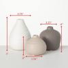 imageSullivans Ceramic Vase Set 3 Small Vases Rustic Home Dcor Modern Farmhouses Ideal Shelf Dcor Table Dcor Bookshelf Mantle White CM2973Multicolor