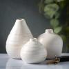 imageSullivans Ceramic Vase Set 3 Small Vases Rustic Home Dcor Modern Farmhouses Ideal Shelf Dcor Table Dcor Bookshelf Mantle White CM2973White