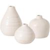 imageSullivans Ceramic Vase Set 3 Small Vases Rustic Home Dcor Modern Farmhouses Ideal Shelf Dcor Table Dcor Bookshelf Mantle White CM2973White