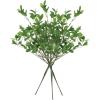imageSullivans Fake Plants Greenery Stems for Indoor Set of 3 18quot Artificial Mixed Green Leaf Stem Lifelike Bouquet Perfect for Vase Arrangement in Room Home or Office Decorations Wedding Gift Dcor