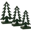 imageSullivans Green Wooden Tree Set of 3 Christmas Centerpiece Farmhouse Tabletop Decor Indoor Christmas Holiday Decoration Rustic Shelf Decor Wood Trees for Mantel Sizes 10quot 1175quot and 1375quot