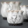 imageSullivans 35quot 45quot ampamp 525quot Scalloped Floral Planter  Set of 3 White