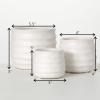 imageSullivans 5quot 4quot ampamp 3quot Matte Ivory Ribbed Round Pots  Set of 3 Home Dcor Accents Tabletop Vases Living Room Dcor Mantle and Entryway Vases