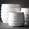 imageSullivans 5quot 4quot ampamp 3quot Matte Ivory Ribbed Round Pots  Set of 3 Home Dcor Accents Tabletop Vases Living Room Dcor Mantle and Entryway Vases