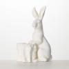 imageSullivans Magnesium Oxide Rabbit Container 185quot Spring Easter White Bunny Rabbit Design Home Dcor for Bathroom Plants Coffee Table Decor Tabletop Shelf Fireplace Mantel Decoration185 Inch