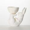 imageSullivans Magnesium Oxide Rabbit Container 185quot Spring Easter White Bunny Rabbit Design Home Dcor for Bathroom Plants Coffee Table Decor Tabletop Shelf Fireplace Mantel Decoration135 Inch