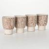 imageSullivans Plant Pots Cement Planters Set of 4 Neutral Brown Botanical Pots Pack Flower Leaf Pedestal Pot 7quot Pot wDrainage Hole Indoor Outdoor Home Dcor Garden Tabletop Coffee Table Decorations