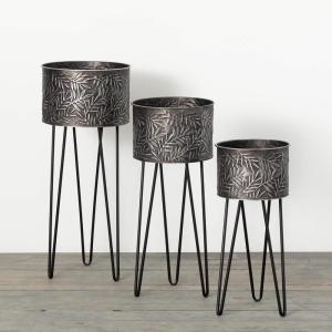 imageSullivans Cylinder Planters with Legs Set of 3 Indoor Planter Pot Kitchen Living Room and Office Home Dcor