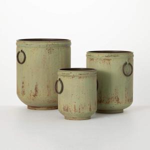 imageSullivans Rustic Patina Planter Set of 3 Indoor Planter Pot Kitchen Living Room and Office Home Dcor