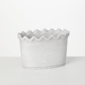 imageSullivans Scalloped Edge Dish Garden Pot Indoor Planter Pot Kitchen Living Room and Office Home Dcor