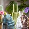 imageSullivans Glass Vase Clear Glass Vases for Flowers Small Ribbed Gray Carafe Shape Flower Vase for Modern Home Decor 65 Shelf ampamp Table Vases for Wedding Centerpieces G8504