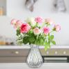 imageSullivans Glass Vase Clear Glass Vases for Flowers Small Ribbed Gray Carafe Shape Flower Vase for Modern Home Decor 65 Shelf ampamp Table Vases for Wedding Centerpieces G8504