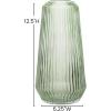 imageSullivans Glass Vase Green Glass Vases for Flowers Tall Ribbed Flower Vase for Modern Home Decor 125 Shelf ampamp Table Vases for Wedding Centerpieces G8502