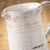 imageSullivans Modern Farmhouse Decorative Ceramic Pitcher 8 x 7 x 10 inches Distressed Farmhouse Dcor OffWhite Crackled Finish Faux Floral Vase Mantel Dining Table and Living Room Dcor CM2364Distressed White