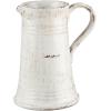 imageSullivans Modern Farmhouse Decorative Ceramic Pitcher 8 x 7 x 10 inches Distressed Farmhouse Dcor OffWhite Crackled Finish Faux Floral Vase Mantel Dining Table and Living Room Dcor CM2364Distressed White