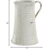 imageSullivans Modern Farmhouse Decorative Ceramic Pitcher 8 x 7 x 10 inches Distressed Farmhouse Dcor OffWhite Crackled Finish Faux Floral Vase Mantel Dining Table and Living Room Dcor CM2364Distressed White