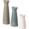 imageSullivans Ceramic Vase Set 3 Small Vases Rustic Home Dcor Modern Farmhouse Ideal Shelf Dcor Table Dcor Bookshelf Mantle Entryway MultiColor CM2968Blue  Grey  White