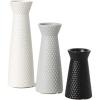 imageSullivans Ceramic Vase Set 3 Small Vases Rustic Home Dcor Modern Farmhouse Ideal Shelf Dcor Table Dcor Bookshelf Mantle Entryway MultiColor CM2968White  Black  Grey