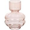 imageSullivans Glass Vase Narrow Neck Vase Translucent Pink Groovy Shape Short 65quot Vases Home Dcor for Flowers Plants Coffee Table Decor Tabletop Shelf Fireplace Mantel Decoration