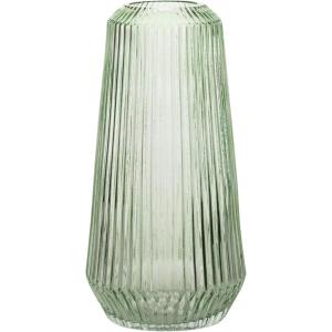 imageSullivans Glass Vase Green Glass Vases for Flowers Tall Ribbed Flower Vase for Modern Home Decor 125 Shelf ampamp Table Vases for Wedding Centerpieces G8502