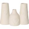 imageSullivans Vase Ceramic Vase Set of 3 White Heart Vases Valentines Day Romantic Rustic Farmhouse Neutral Home Dcor for Fake Plants Coffee Table Decor Tabletop Shelf Fireplace Mantel Decoration