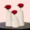 imageSullivans Vase Ceramic Vase Set of 3 White Heart Vases Valentines Day Romantic Rustic Farmhouse Neutral Home Dcor for Fake Plants Coffee Table Decor Tabletop Shelf Fireplace Mantel Decoration