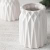 imageSullivans Ceramic Origami Glossy White Short Vase Set of 2  Decor for Any Desktop Office Space Home CM2863