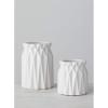 imageSullivans Ceramic Origami Glossy White Short Vase Set of 2  Decor for Any Desktop Office Space Home CM2863