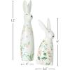 imageSullivans Abstract White Procelain Bunny Figurine Set of 2 Easter Spring Decor Perfect for a Table Centerpiece Mantels and Shelf Decoration Small Statue for Indoor Spring Decor for HomeFloral