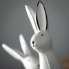 imageSullivans Abstract White Procelain Bunny Figurine Set of 2 Easter Spring Decor Perfect for a Table Centerpiece Mantels and Shelf Decoration Small Statue for Indoor Spring Decor for HomeWhite